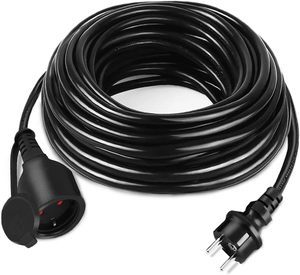 Waterproof EU Extension Cord 16A 250V 4000W With Schuko Plug Outdoor Heavy Duty Extension Cable For Garden Camping Tools