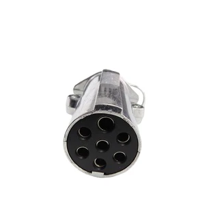 24V Trailer Connector ISO 1185 7 Pin ABS Trailer Plug With Metal Cable Holder
