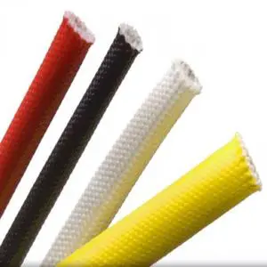 High Temperature Fire Resistance Silicone Coated Fiberglass Sleeving High Flame Retardant for Insulation Exhausted Hose.