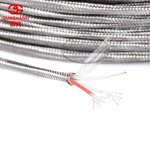 PT100 3*24AWG High-temperature Resistant Silver-plated Wire Platinum thermal resistance connecting wire metal-shielded wire