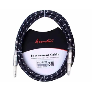 Custom Noiseless 10ft 15ft Guitar Cord Instrument Cables Double Shield Audio Cable Guitar Cable for Wholesale