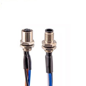 Hot Sales M5 Circular Connectors Male Female Device Connector 3-4 Pins Front Mount Rear Fastened Socket Featuring Cable
