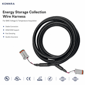 BMS Voltage Temperature Sampling Harness Copper Core IP68 Custom Energy Storage Battery Wire Harness for Motorcycle Automobile