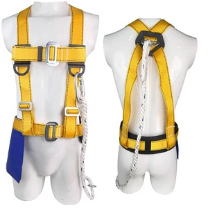 3 Point Polyester Safety Harness 150kg Load Bearing Capacity High Strength for Building Engineering Elevated Industrial