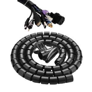 TONY Black/White PE Spiral Winding Cable Sleeve 8mm Coiled Tube Wrap Line RoHS Certified Halogen Free 220V 200 Cables