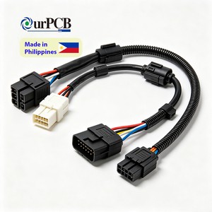 Custom Cables Waterproof Industrial Motorcycle Connectors Dy150-6 Wiring Cable Female 8 Pin Wire Harness Female For Motorcycle