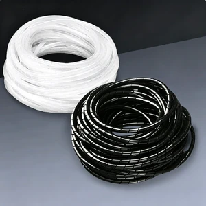 50m/100m Easy Installation Spiral Cable Wrap PE Material Flexible Wire Organizer Sleeve Anti-aging Corrosion-resistant
