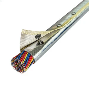 High-temperature Resistant Flame Retardant Cable Protection Sleeve Wire Insulation Sleeve with Steel Buckle
