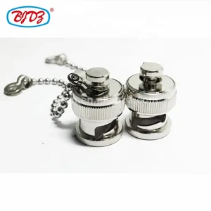 Factory BNC Dust Cap Waterproof Protective Cover with Chain Brass BNC Coax Caps for BNC Female Jack Connector RF Coaxial Adapter