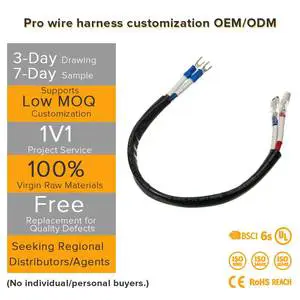 Automotive & Motorcycle Electrical Wiring Harness PVC Insulated Cable with IP65 Rating for ECU/Lighting Signal Control Systems