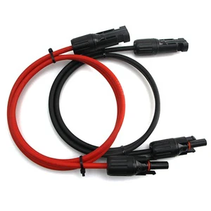 4mm² 6mm² Solar Panel Extension Cable PV DC Power Cable with Solar Connectors for Rooftop Solar RV Energy Storage Power Station