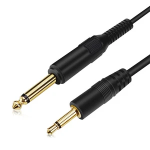 Professional Audio Jack Low Noise Guitar Cable 6.35 mm Male to Male Mono Plug to 3.5 mm Mono Headphone Jack Cable