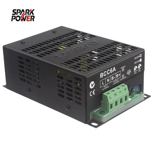BCC6A Smart Battery Charger 12V 24V Automatic For Diesel Genset & Alternator Lead-Acid AGM Batteries With Trickle Charge Plastic