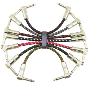 Customized TL Brand Musical Instrument Accessories Guitar Effect Audio Cable 6 Colors 20cm PVC Copper 1 Year Warranty