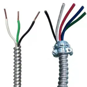 MC Cable Metal Clad Cable Copper Conductor 14/2 Aluminum 12/2 Armored BX Wire Cable UL Listed