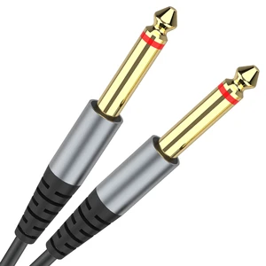 6.35mm Male to Male Audio Cable Mono Jack 1/4 TS Cable Instrument Cable Professional Electric Guitar Cable