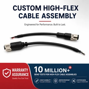 5pin M12 IP68 Waterproof Nylon Aviation Connector Male Female Plug High-flex Drag Chain Wiring Harness for Wire Connections