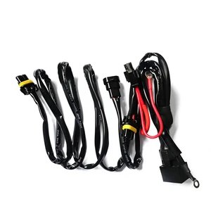 High Power Thick Wire Relay Harness - 12V/24V Heavy Duty Big Current for H4 H1 H7 9005 LED HID Off-Road Lights