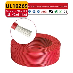 UL 10269 1000V 105℃ Photovoltaic Cable Bulk 2000ft 18/20/22/24/26 AWG Electronic Wire for Energy Storage System EV Charging Pile