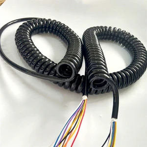 Outdoor Waterproof 9-core Spiral Cable Metal End Spring PVC/TPE Insulation 10 AWG for Mechanical Equipment Lift Lighting Vehicle