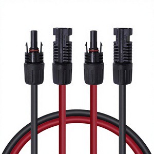 Renogy 20FT 12AWG Solar Panel Extension Cable with Female/Male Connectors 1 Pair Red Black