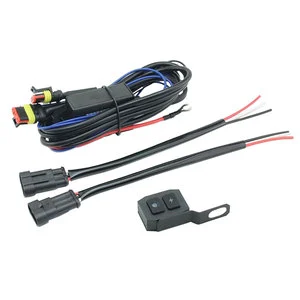 Motorcycle LED Fog Light Headlight Wiring Harness Burst Flash Left and Right Flash Wiring Harness Far and Near Wire Harnesses
