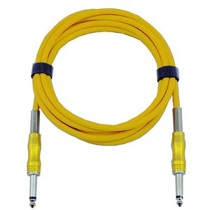 OEM Custom Multi-Color 6.35 mm Guitar Cable 6 M PVC Jacket Strong Noise Reduction for Electric & Bass Guitars Mixers
