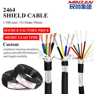 RVVP 2/3/4/5/6/7/8 Core 0.2mm 0.3mm 0.5mm 1mm 1.5mm Shielded Cable Sensor Wire 300V PVC Insulated Sheath Control Cable
