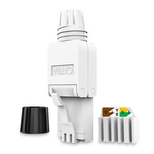 RJ45 Connector Toolless Free Tool CAT6A Reusable Termination Plugs Ethernet Field Modular PLug