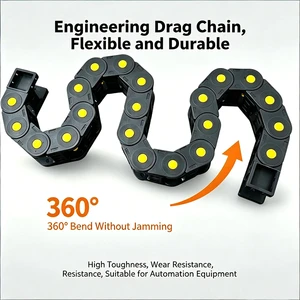 Yodel Highly Flexible 35x100 Igus Quality CNC Reverse Bend Cable Carrier Track Plastic Energy Chain Nylon S Drag Chain