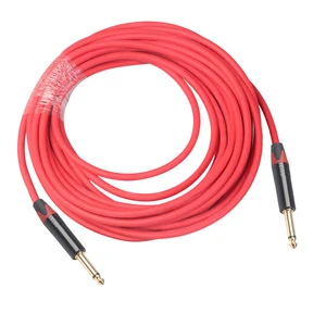 OEM Brand 6.35mm 1/4 Inch Male-to-Male Mono TS Electric Guitar HIFI Audio Cable Gold-Plated Plug Oxygen-Free Copper 2-core 3m 5m