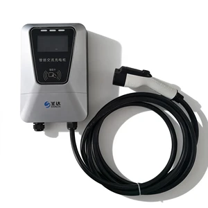 Outdoor High-Performance Single Gun 21KW AC EV Wall Charger Type 2 220V IP54 5m Cable For Commercial New Energy Car Parking Lot