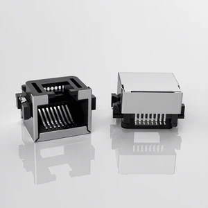 HC-RJ45-055-4 Sinking Plate 8.6 Ethernet Connector 8P/8C RJ45 Connector 1X1 Gigabit 1000 Base-T Female Connector for Camera