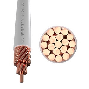 Flexible H07V-K Copper Electrical Wire 1x50mm PVC Insulated Stranded 450/750V Cable For Building And Panel Wiring