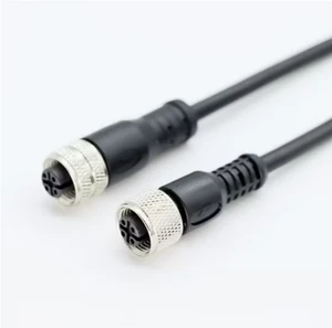 High Durability M12 Male Female Extension Cord Custom Length Anti-Interference for Industrial Sensors Wiring Harness