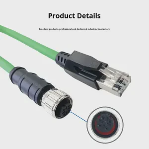 Sensor Connection M12 Female RJ45 D-coded 4-core Ethernet Cable IP67 High-performance Industrial Automation PCB Terminals