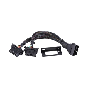 OBDII 1 Male 2 Female 300mm Underdash Y Cable 20awg Thick Aluminum PVC Insulated Copper Jacket Busway Wire Harness