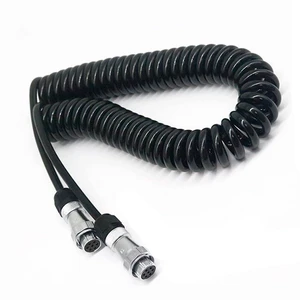 7-Core Waterproof On-Board Monitoring Video Cable for Semi-Trailer Trucks PU Spring Cable Electronic Automobiles Machines