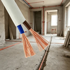 300/500V Rated Flexible PVC Cable, Pure Copper Conductor, Insulated Sheathed Wire for Building & Stage Applications