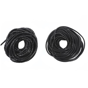 Spiral Cable Organizer Tube Wire Network Cable Winding Storage Harness Anti Biting Protection Tape 2m Black