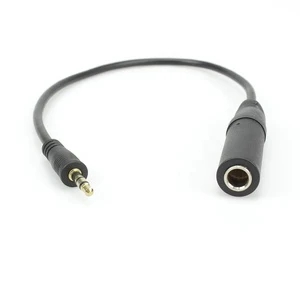 Factory-customized 6.35mm 1/4 Inch Female to 3.5mm Male Audio Cable 24AWG OFC Gold-Plated for Guitar, Mixer & Audio Equipment