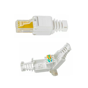 Factory Price Cat5e Toolless RJ45 Connector UTP Ethernet Network Female Connector 8-Pin Zinc Alloy Shell Gold Plated 8P8C