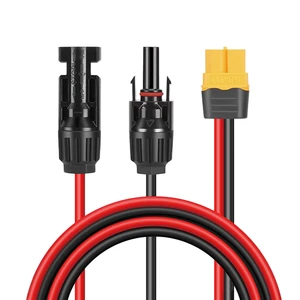 12AWG 4mm2 Copper XLPE Insulated 600V High Voltage Solar Connector Cable Male/Female Single Head Outdoor Power Station Use