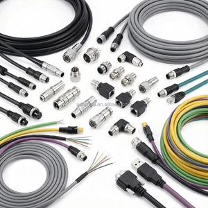 8 Pin Male/Female to RJ45 Industrial EtherCAT Cable with Copper Contacts and ABS Housing IP67 Rated for Industrial Camera