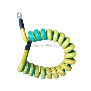Handwheel Spiral Cable 12-26 Cores Bare Copper PVC Insulation IP65 Rated Low Spring Coil Retractable Wire for Power Station