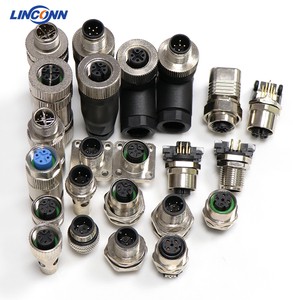 M12A1 Circular Copper Injection Molded Plug Unshielded Wire Harness Aviation Plug IP67 Rated DIN Type Power Wire Connections