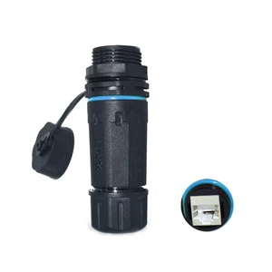 IP68 RJ45 Cat6 Waterproof Outdoor Network Cable Adapter Panel Mount Ethernet Shielded Female Connector