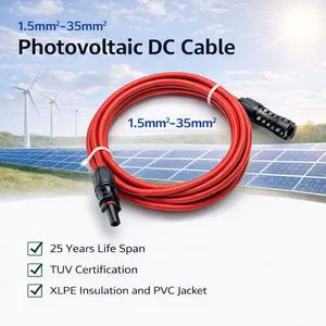 High Conductvity PV1-F Photovoltaic Solar Cable 1x16mm² Tinned Copper XLPE Insulated Low Smoke Halogen Free DC Cable