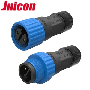 M15 Male and Female 2pin 3pin Electric Wire Waterproof Connector over molded cable or field assembly 24awg 22awg cable connector