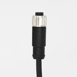 KRONZ Pre-assembled cable M12 Connectors 3/4/5/8/12 Pin Female Straight PVC Black Shielded M12 Connectors Assembly Cable